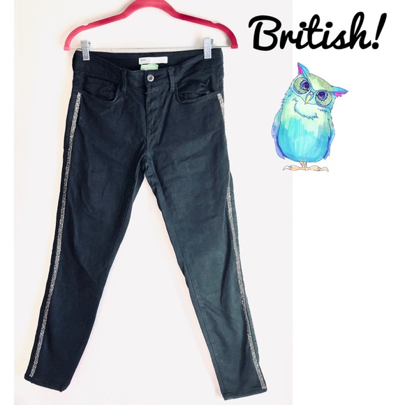 BRITISH!🇬🇧PARTY READY! Zara Z1975 Denim Low Rise Skinny Jeans🎉 - Picture 10 of 11